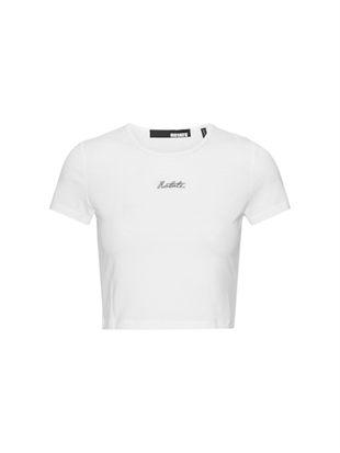 Rotate - Logo cropped t-shirt Bright white